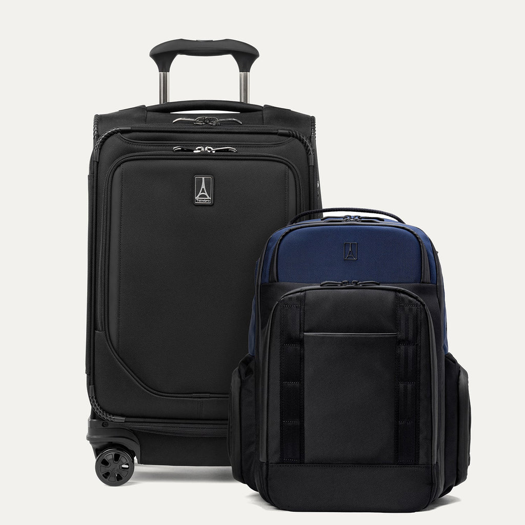 Travelpro Crew Classic Carry-On Spinner / Travelpro Altitude Large Backpack Luggage Set